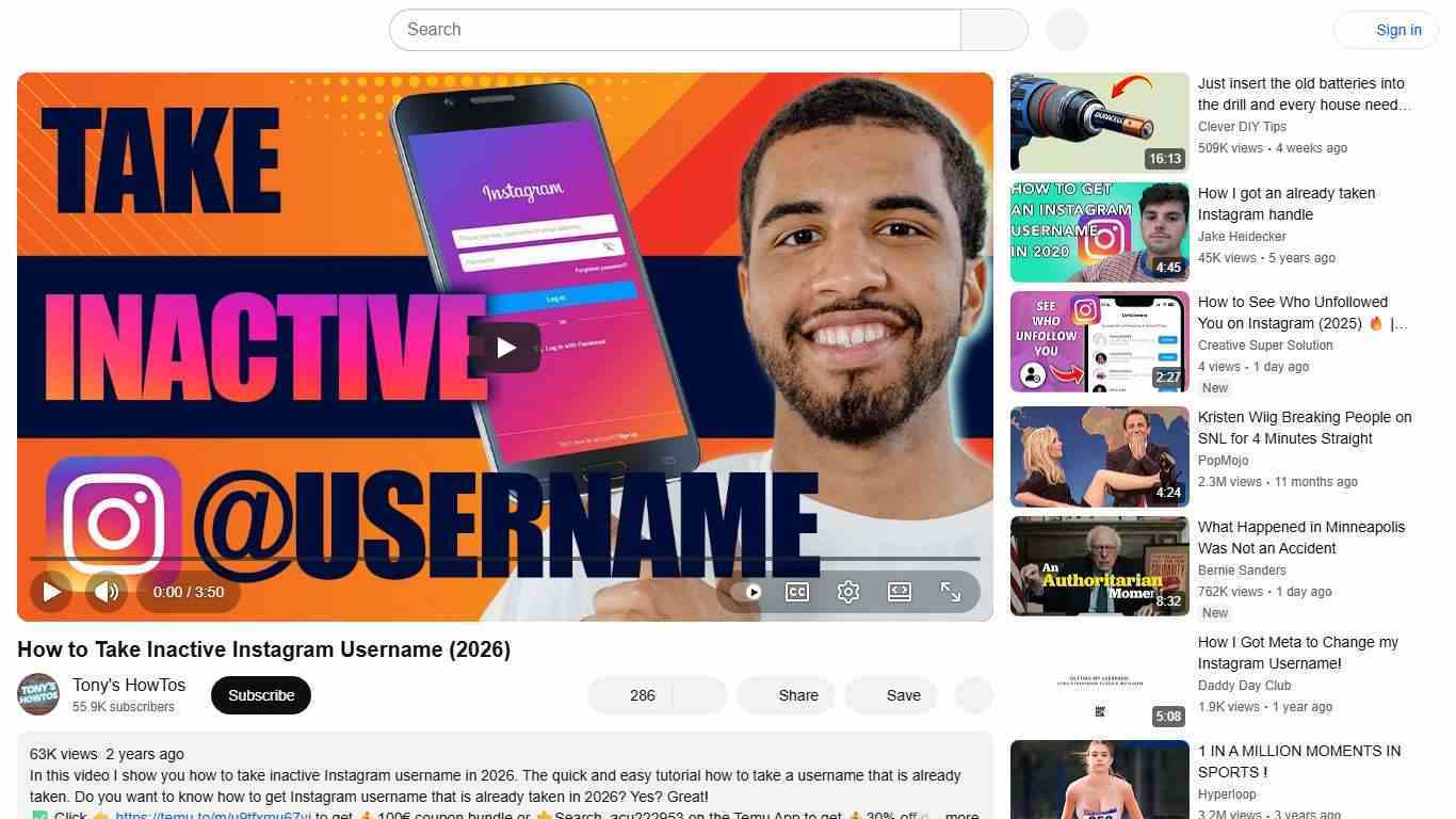 How to Take Inactive Instagram Username (2026) - YouTube