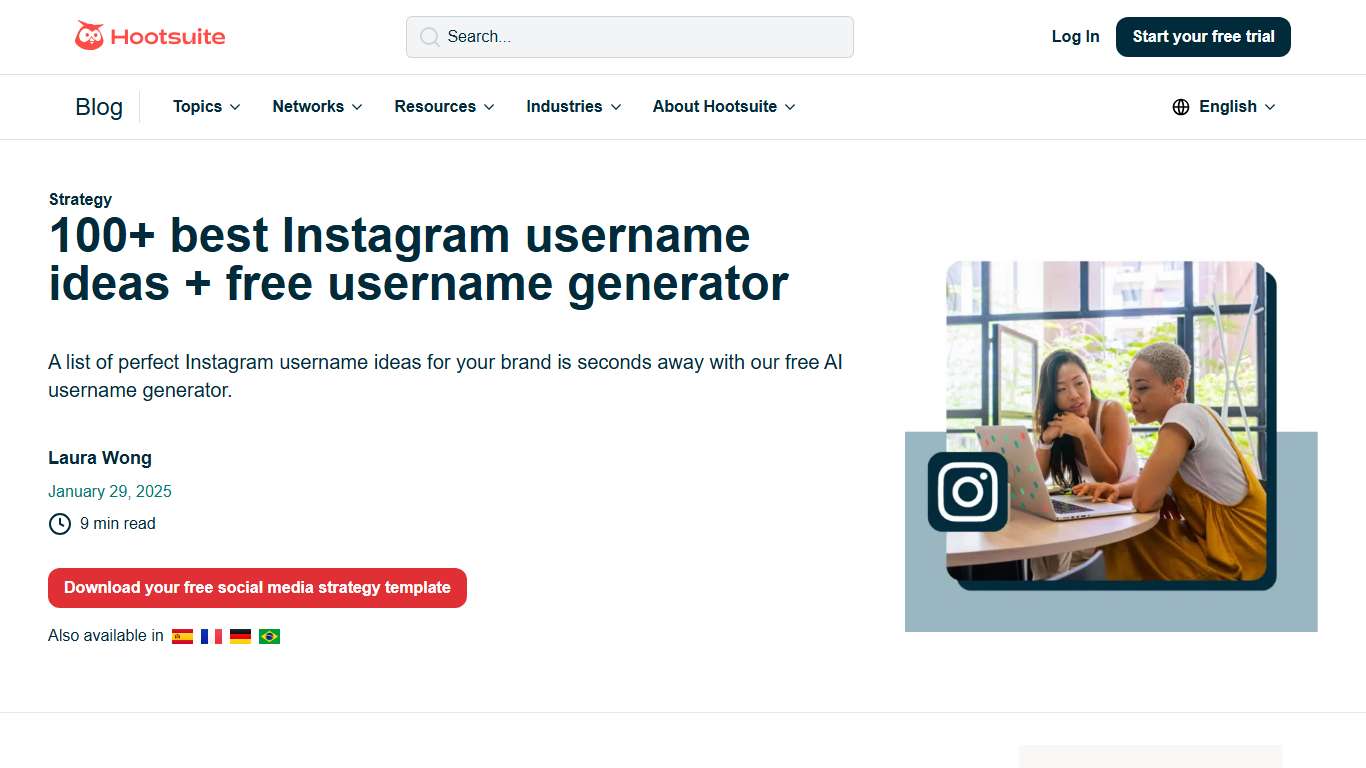 100+ best Instagram username ideas + free username generator